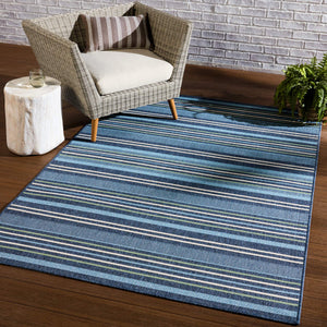 Jaipur Living Vibe by Jaipur Living Elara Polypropylene Flat Weave Geometric Stripe Indoor Outdoor Rug 2' X 3' RUG153424