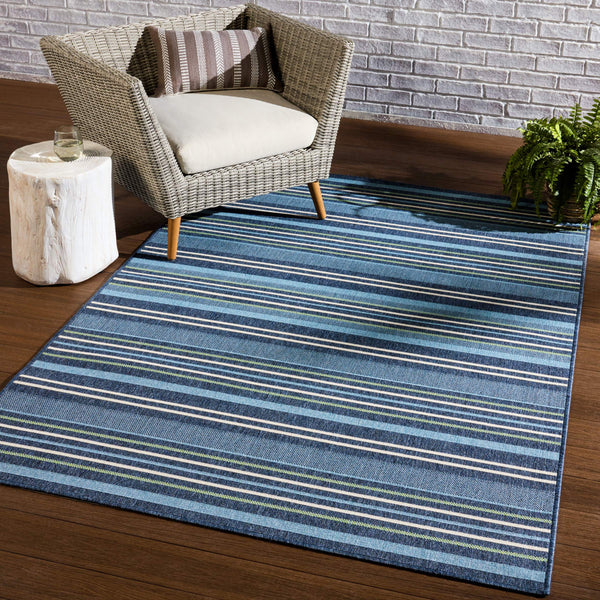 Jaipur Living Vibe by Jaipur Living Elara Polypropylene Flat Weave Geometric Stripe Indoor Outdoor Rug 2' X 3' RUG153424