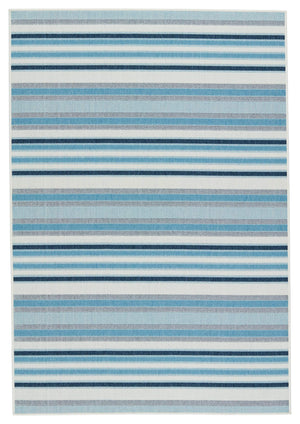 Jaipur Living Vibe by Jaipur Living Mahaba Striped Polypropylene Rug for Patio or Entryway Decor 5' x 8' RUG153432