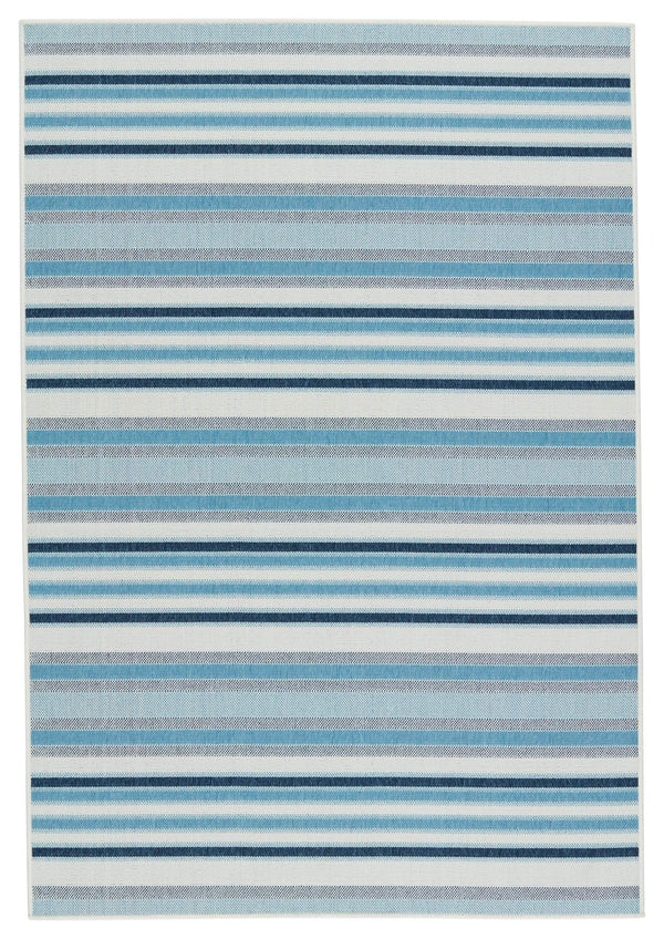 Jaipur Living Vibe by Jaipur Living Mahaba Striped Polypropylene Rug for Patio or Entryway Decor 5' x 8' RUG153432