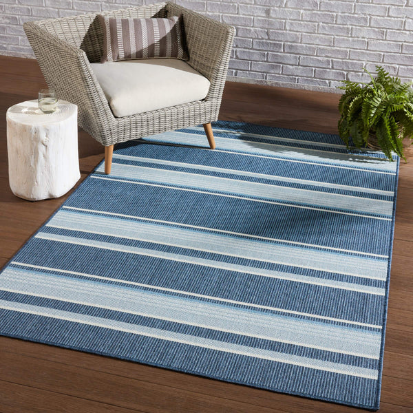 Jaipur Living Vibe by Jaipur Living Mahaba Polypropylene Stripe Rug African Weave Outdoor Accent 9' X 12' RUG153439