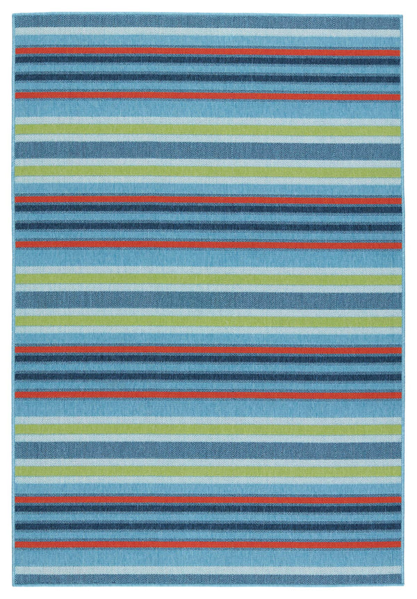 Jaipur Living Vibe by Jaipur Living African Stripe Polypropylene Indoor Outdoor Rug for Entryways 2' x 3' RUG153442