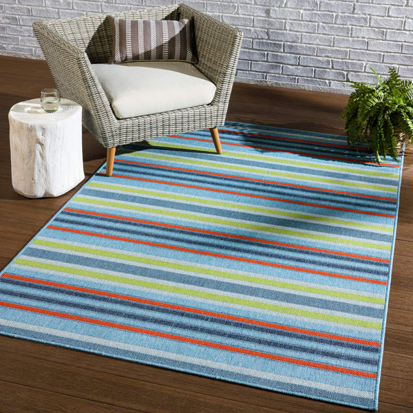 Jaipur Living Vibe by Jaipur Living African Stripe Polypropylene Indoor Outdoor Rug for Entryways 2' x 3' RUG153442