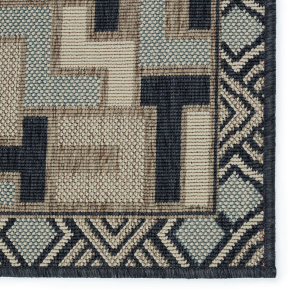 Jaipur Living Vibe by Jaipur Living Arpino Polypropylene Geometric Runner Rug for Indoor Outdoor Spaces Beige 2'6"X8' RUG153453