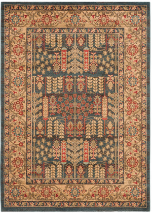 Safavieh Mahal Traditional Area Rug In Striking Red And Natural, Crafted In Turkey For Timeless Elegance Navy ,Natural Polypropylene Mah697e-3r