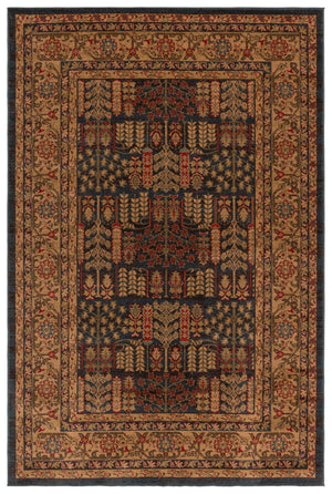 Safavieh Mahal Traditional Area Rug In Striking Red And Natural, Crafted In Turkey For Timeless Elegance Navy ,Natural Polypropylene Mah697e-3r