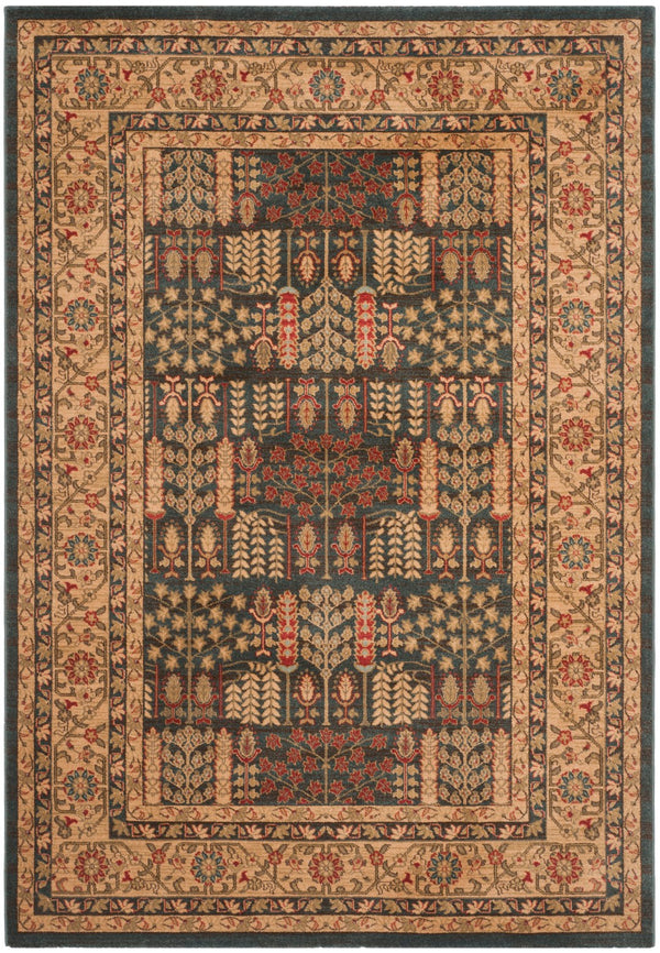 Safavieh Mahal Traditional Area Rug In Striking Red And Natural, Crafted In Turkey For Timeless Elegance Navy ,Natural Polypropylene Mah697e-3r