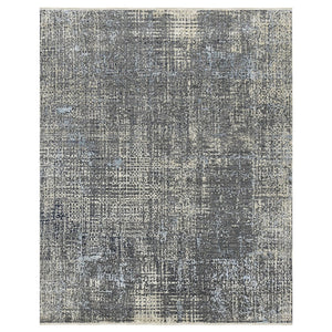 Amer Rugs Majestic Hand-knotted Premium Wool And Silk Area Rug - Bold Contemporary Design For Luxurious Spaces Dark Gray Wool, Silk Maj10810