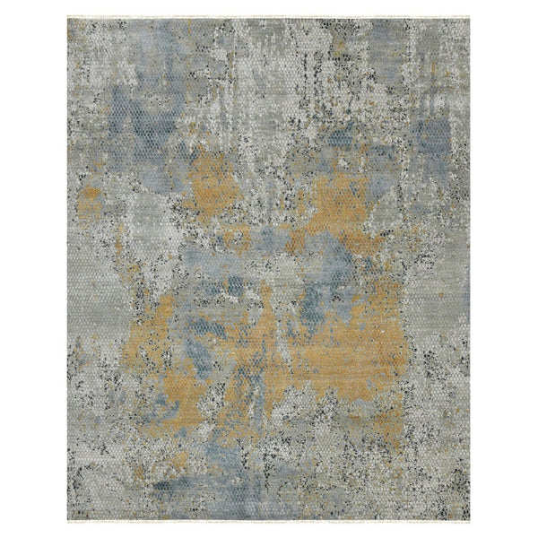 Amer Rugs Majestic Hand-knotted Premium Wool And Silk Area Rug - Bold Contemporary Design For Luxurious Spaces Blue Wool, Silk Maj100203