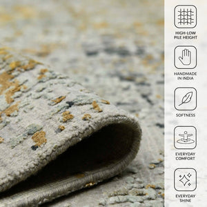 Amer Rugs Majestic Hand-knotted Premium Wool And Silk Area Rug - Bold Contemporary Design For Luxurious Spaces Ivory Wool, Silk Maj190912