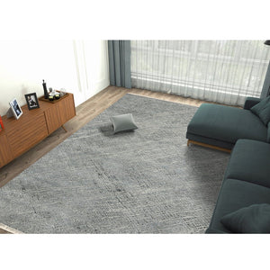 Amer Rugs Majestic Hand-knotted Premium Wool And Silk Area Rug - Bold Contemporary Design For Luxurious Spaces Blue Wool, Silk Maj50810