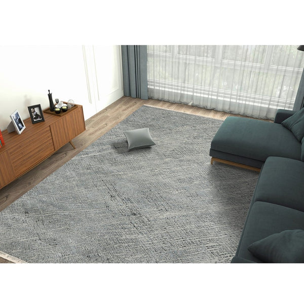 Amer Rugs Majestic Hand-knotted Premium Wool And Silk Area Rug - Bold Contemporary Design For Luxurious Spaces Blue Wool, Silk Maj50810