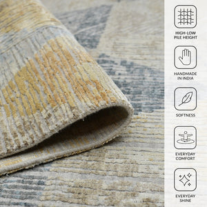 Amer Rugs Majestic Hand-knotted Area Rug - Luxurious New Zealand Wool & Silk, Bold Contemporary Design, Durable Ivory Wool, Silk Maj520203