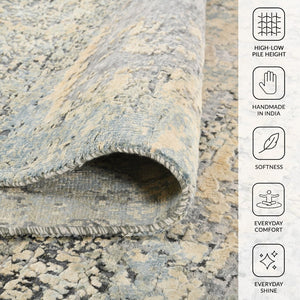 Amer Rugs Majestic Hand-knotted Premium Wool And Silk Area Rug - Bold Contemporary Design For Luxurious Spaces Ivory Wool, Silk Maj60203