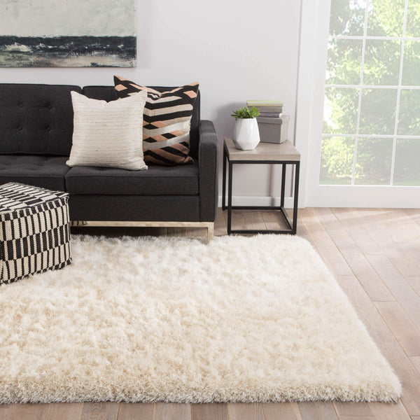 Jaipur Living Jaipur Living Marlowe Handwoven Shag Polyester Plush Ivory Area Rug for Rooms RUG156654