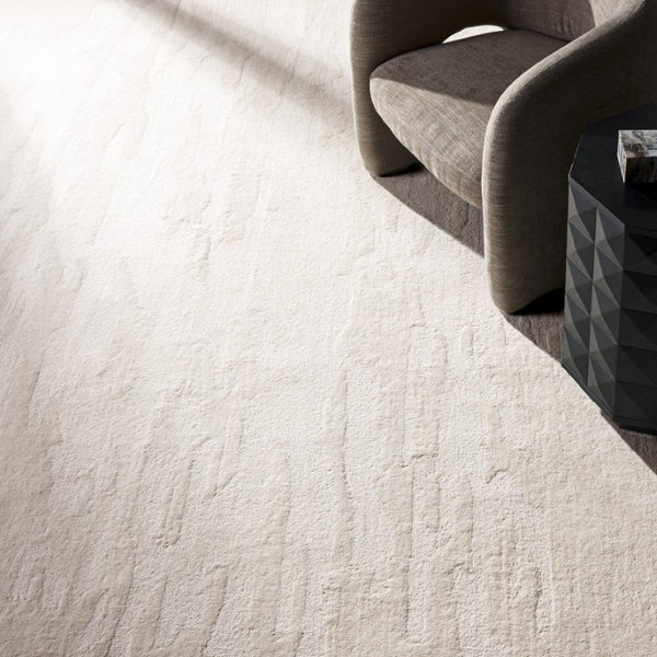 Safavieh Manhattan Hand Tufted Wool Cotton Area Rug Solid Ivory Neutral Bedroom Living Room Off White 8'-0" x 10'-0" MAN125A-8
