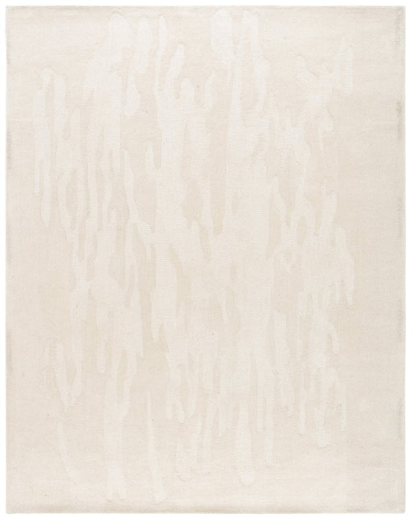 Safavieh Manhattan Hand Tufted Wool Cotton Area Rug Solid Ivory Neutral Bedroom Living Room Off White 9'-0" x 12'-0" MAN125A-9