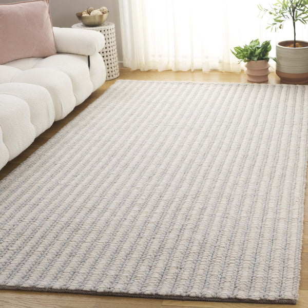 Safavieh Manhattan Runner Rug - Timeless Elegance, Hand-loomed Comfort, Perfect For Hallways And Entryways Ivory ,Grey 70% Wool 20% Cotton 10% Polyster Man225f-5