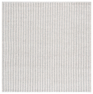Safavieh Manhattan Runner Rug - Timeless Elegance, Hand-loomed Comfort, Perfect For Hallways And Entryways Ivory ,Grey 70% Wool 20% Cotton 10% Polyster Man225f-6sq