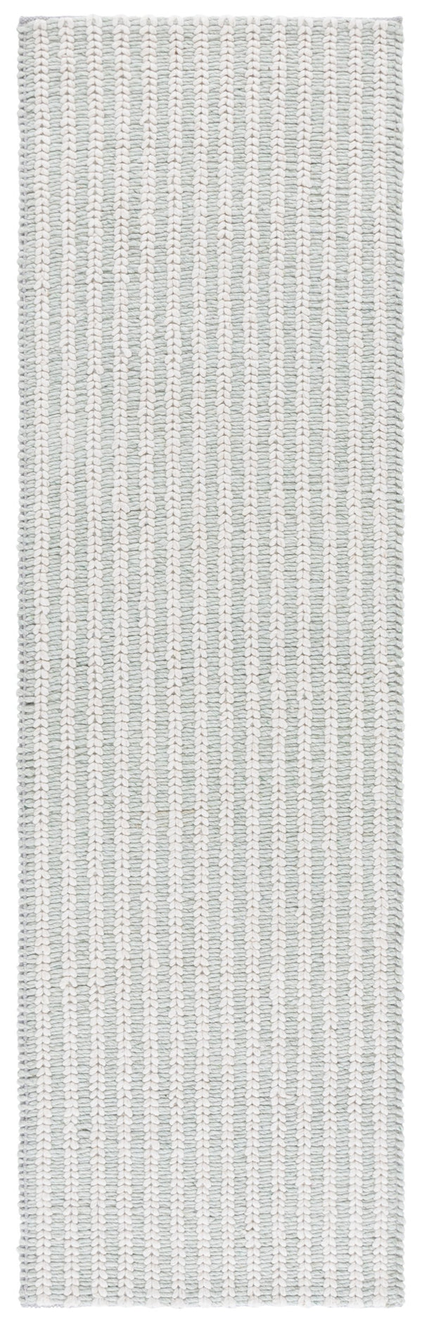 Safavieh Manhattan Runner Rug - Timeless Elegance, Hand-loomed Comfort, Perfect For Hallways And Entryways Ivory ,Sage 70% Wool 20% Cotton 10% Polyster Man225y-28