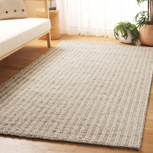 Safavieh Manhattan Hand-loomed Area Rug - Elegant Minimalist Design For Modern And Traditional Homes Ivory ,Sage 70% Wool 20% Cotton 10% Polyster Man225y-4