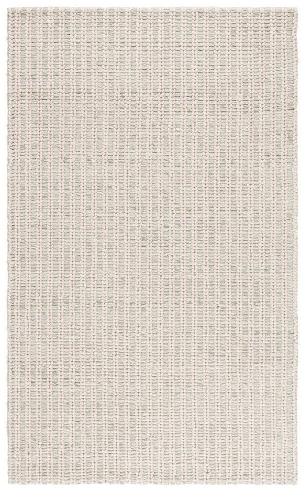 Safavieh Manhattan Hand-loomed Area Rug - Elegant Minimalist Design For Modern And Traditional Homes Ivory ,Sage 70% Wool 20% Cotton 10% Polyster Man225y-4