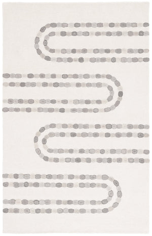 Safavieh Manhattan Hand-tufted Area Rug – Luxurious Wool-cotton Blend For Modern Elegance In Any Room Ivory ,Grey 80% Wool,20% Cotton Man476a-5