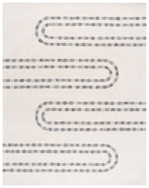 Safavieh Manhattan Hand-tufted Area Rug – Luxurious Wool-cotton Blend For Modern Elegance In Any Room Ivory ,Grey 80% Wool,20% Cotton Man476a-8