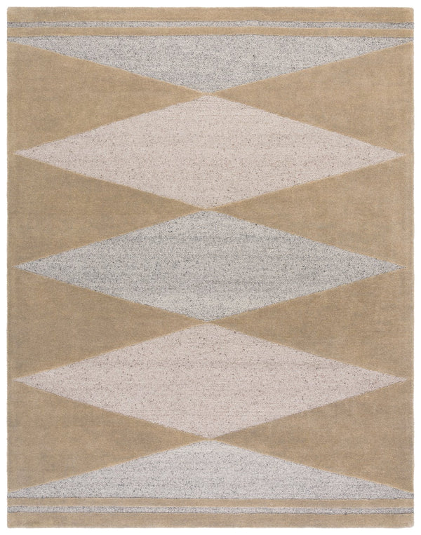 Safavieh Manhattan Hand-tufted Area Rug - Luxurious Eco-friendly Wool Blend With Modern Geometric Design Brown ,Grey 80% Wool,20% Cotton Man477t-8