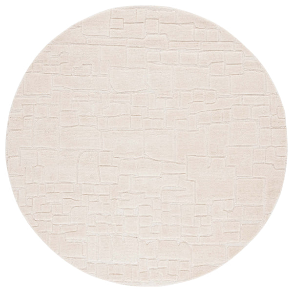 Safavieh Manhattan 575 Hand Tufted Contemporary Rug Ivory 6' x 6' Round