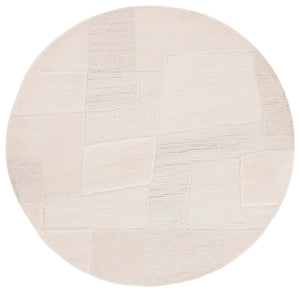 Safavieh Manhattan 576 Hand Tufted Contemporary Rug Ivory / Beige 6' x 6' Round