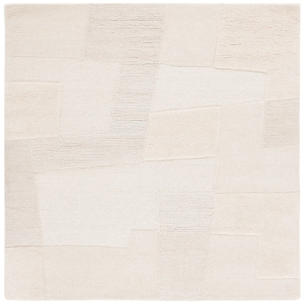 Safavieh Manhattan 576 Hand Tufted Contemporary Rug Ivory / Beige 6' x 6' Square
