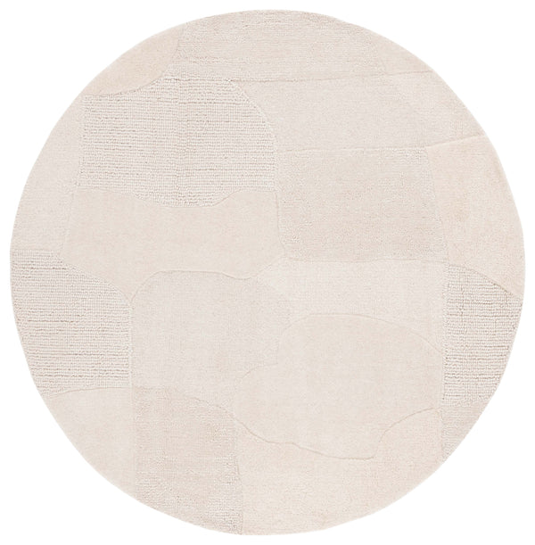 Safavieh Manhattan 577 Hand Tufted Contemporary Rug Ivory / Beige 6' x 6' Round