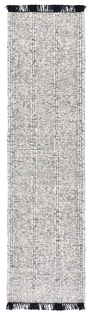 Safavieh Manhattan Hand-woven Runner Rug - Modern Elegance, Luxurious Wool Blend, Perfect For Any Space Ivory ,Black 85% Wool,15% Cotton Man676z-28