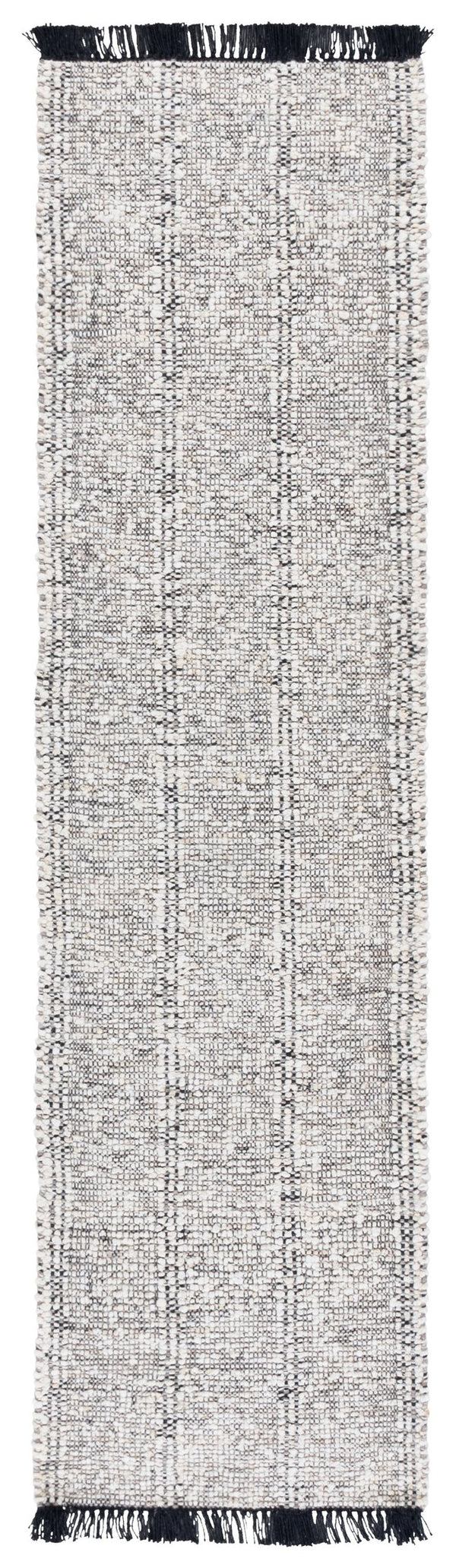 Safavieh Manhattan Hand-woven Runner Rug - Modern Elegance, Luxurious Wool Blend, Perfect For Any Space Ivory ,Black 85% Wool,15% Cotton Man676z-28