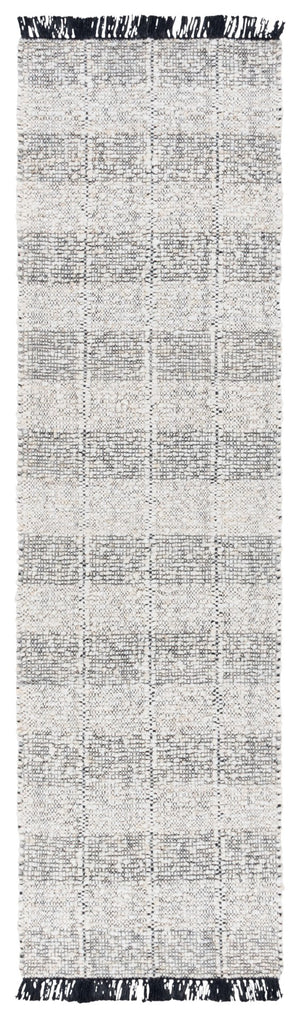 Safavieh Manhattan Handcrafted Wool-cotton Blend Area Rug - Modern Design For Stylish Home Interiors Ivory ,Black 85% Wool,15% Cotton Man677a-4