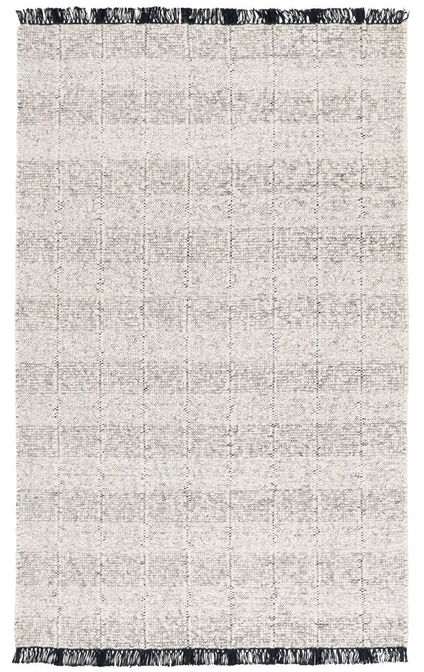 Safavieh Manhattan Hand-woven Runner Area Rug - Luxurious Premium Wool Blend For Modern Home Décor Elegance Ivory ,Black 85% Wool,15% Cotton Man677a-5