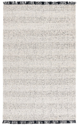 Safavieh Manhattan Handcrafted Wool-cotton Blend Area Rug - Modern Design For Stylish Home Interiors Ivory ,Black 85% Wool,15% Cotton Man677a-4