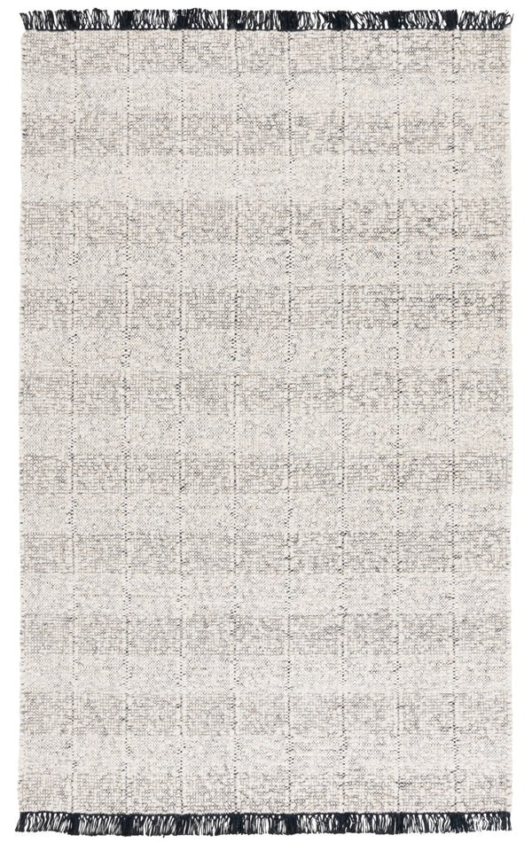 Safavieh Manhattan Handcrafted Wool-cotton Blend Area Rug - Modern Design For Stylish Home Interiors Ivory ,Black 85% Wool,15% Cotton Man677a-4