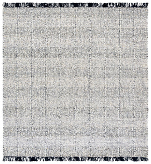 Safavieh Manhattan Hand-woven Runner Area Rug - Luxurious Premium Wool Blend For Modern Home Décor Elegance Ivory ,Black 85% Wool,15% Cotton Man677a-6sq
