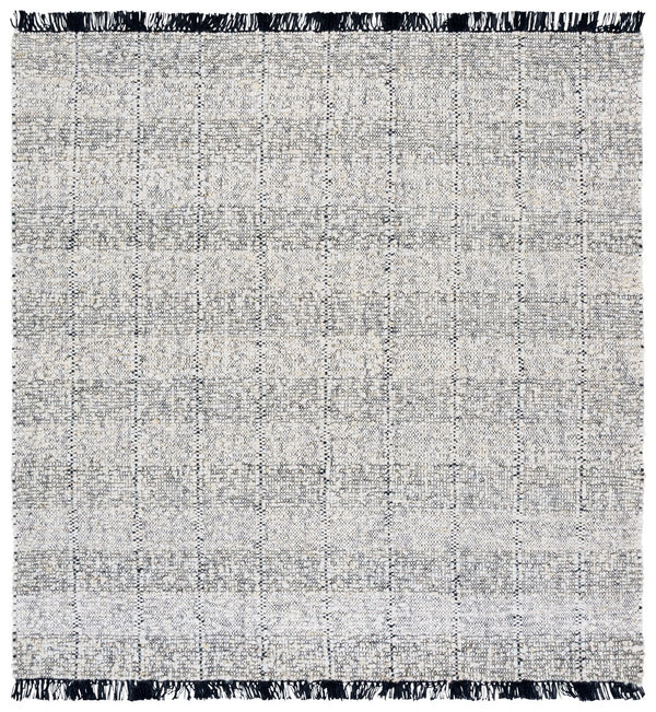 Safavieh Manhattan Hand-woven Runner Area Rug - Luxurious Premium Wool Blend For Modern Home Décor Elegance Ivory ,Black 85% Wool,15% Cotton Man677a-6sq
