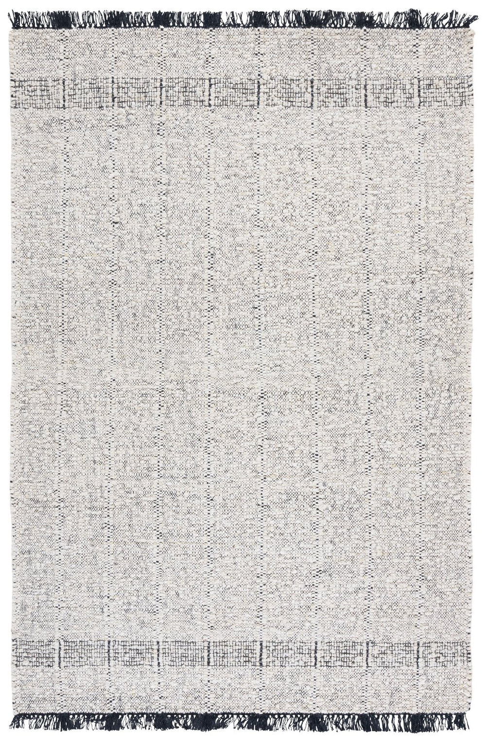 Safavieh Manhattan Modern Runner Rug - Luxurious Hand-woven Wool Blend With Stunning Design For Elegant Spaces Ivory ,Black 85% Wool,15% Cotton Man678a-6sq