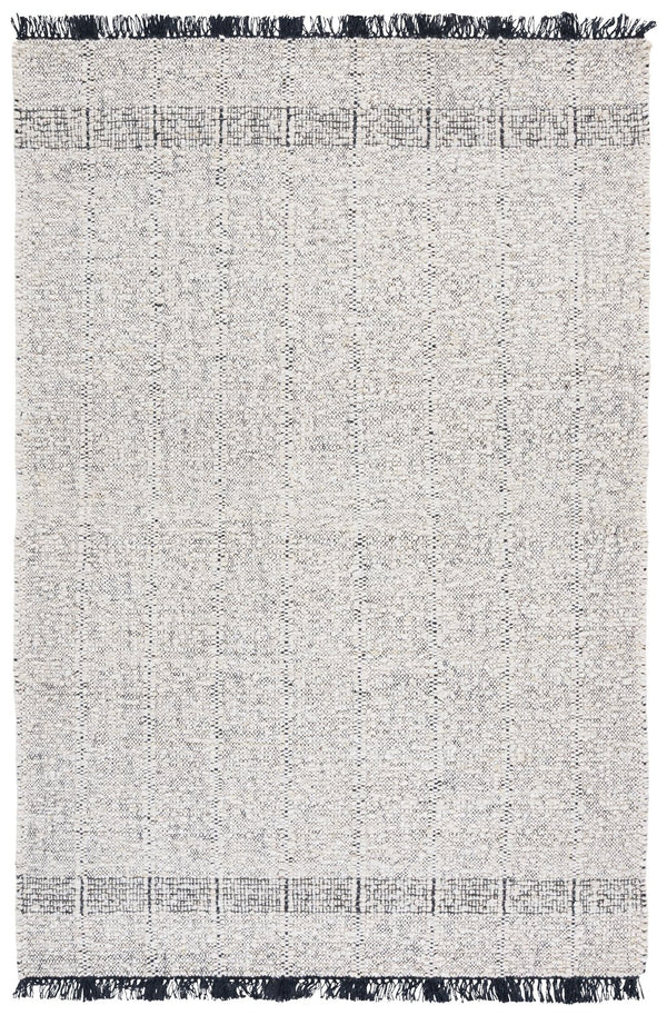Safavieh Manhattan Modern Runner Rug - Luxurious Hand-woven Wool Blend With Stunning Design For Elegant Spaces Ivory ,Black 85% Wool,15% Cotton Man678a-5