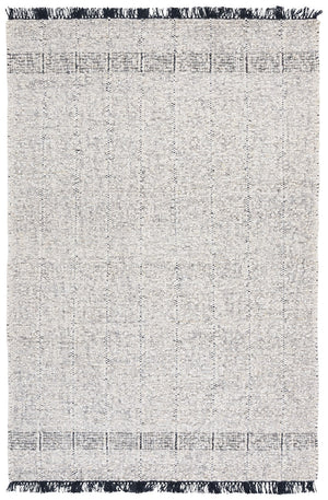 Safavieh Manhattan Luxurious Hand-woven Area Rug In Elegant Cream And Charcoal, Perfect For Modern Spaces Ivory ,Black 85% Wool,15% Cotton Man678a-4