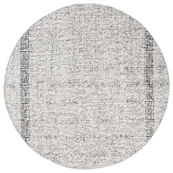 Safavieh Manhattan Modern Runner Rug - Luxurious Hand-woven Wool Blend With Stunning Design For Elegant Spaces Ivory ,Black 85% Wool,15% Cotton Man678a-6r