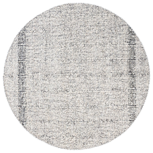 Safavieh Manhattan Luxurious Hand-woven Area Rug In Elegant Cream And Charcoal, Perfect For Modern Spaces Ivory ,Black 85% Wool,15% Cotton Man678a-4