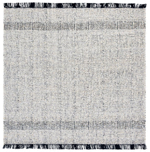 Safavieh Manhattan Modern Runner Rug - Luxurious Hand-woven Wool Blend With Stunning Design For Elegant Spaces Ivory ,Black 85% Wool,15% Cotton Man678a-6sq
