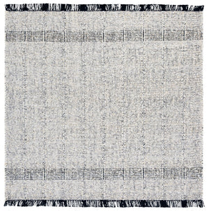 Safavieh Manhattan Luxurious Hand-woven Area Rug In Elegant Cream And Charcoal, Perfect For Modern Spaces Ivory ,Black 85% Wool,15% Cotton Man678a-4