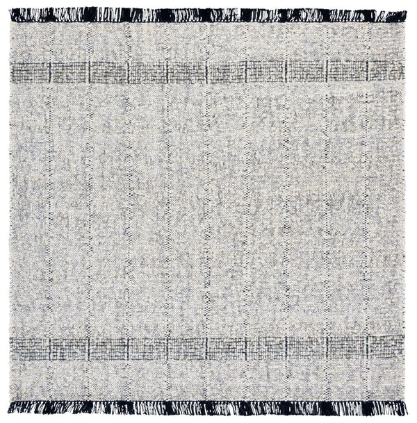 Safavieh Manhattan Luxurious Hand-woven Area Rug In Elegant Cream And Charcoal, Perfect For Modern Spaces Ivory ,Black 85% Wool,15% Cotton Man678a-4