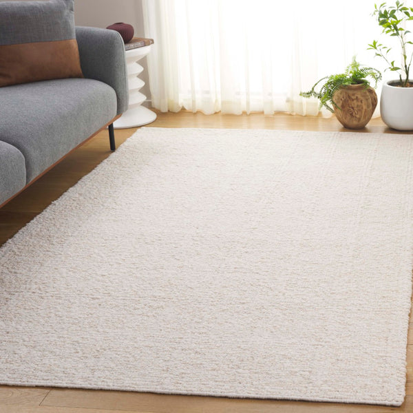 Safavieh Manhattan Handwoven Area Rug – Luxurious Modern Design With Traditional Craftsmanship For Any Space Ivory 85% Wool,15% Cotton Man679a-8